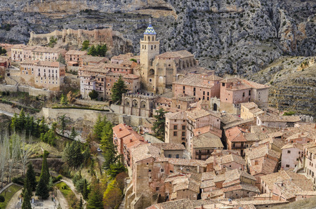 Albarracin is a town and community of Aragon, Spain Township southwest of the province of Teruel の写真素材