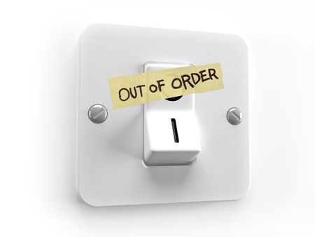 Out of order lighting system control - 3d image