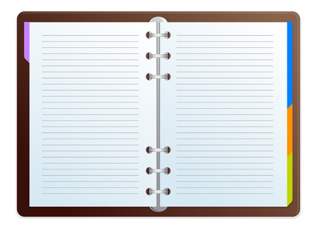 Vector illustration opened agenda for works date and noteのイラスト素材