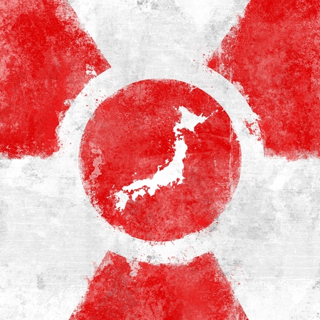 Icon symbol for the japan radioactivity emergencyの写真素材