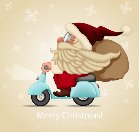 Speedy Santa Clausのイラスト素材