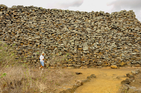 The wall of tears, Isabela Island, Galapagos, Ecuadorの写真素材
