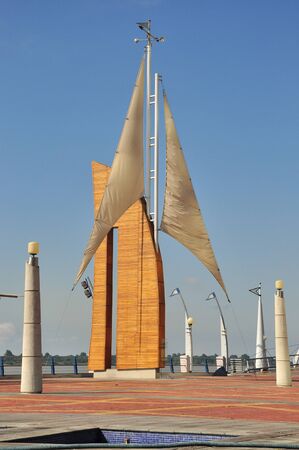 Monument along the riverfront of the city of Guayaquil, Ecuadorの写真素材