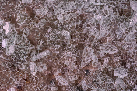 A close up of Shattered glassの写真素材