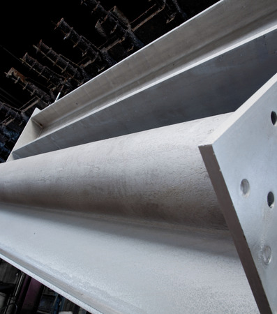 Iron and steel is protected by hot galvanizingの写真素材