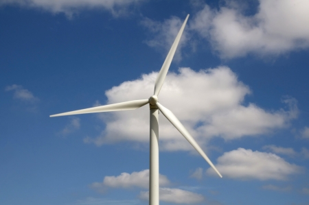 wind turbine against beautiful skyscape