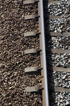 close up of a railroad trackの写真素材