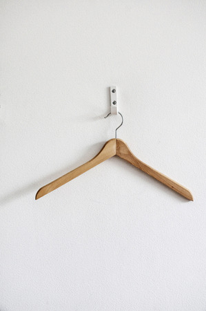 coat hanger on a wallの写真素材