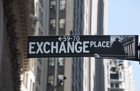 Exchange place sign, New York