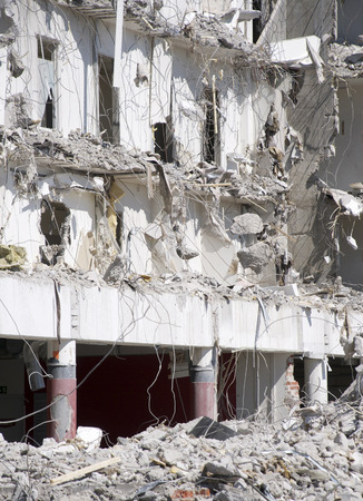A building is demolished to make room for anotherの写真素材