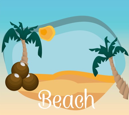 Summer beachのイラスト素材