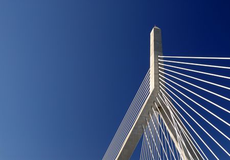 Detail of Bunker Hill Bridge in Boston, Massachusetts.