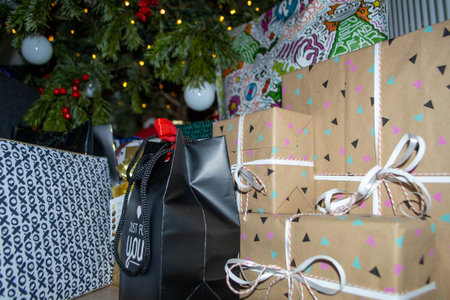 Gifts and presents under the Christmas tree