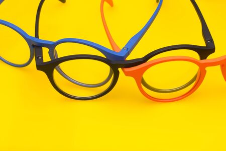 Colors and glasses to see far and near, to read; Giving health is a very good option for specific dates such as Christmas, anniversaries and gifts to the family.の写真素材