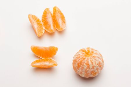 Tangerine is a very easy fruit to peel with your hands. The bark is orange with a sweet taste and a certain acid touch; Rich in vitamin, it is eaten raw.の写真素材