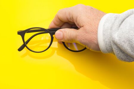 modern and current glasses with glasses prepared and graduated to see well from far and near, lenses to drive, see well day and night, to see the fine print.の写真素材