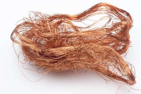 Copper filaments, small transmitting wires and carriers of electric current. Essential copper cables...