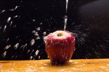 The apple is a fruit that is eaten raw although it can be cooked and used in the kitchen as an accompaniment to some dishes, it can be made into juice, compotes, it can be cooked in the oven.の写真素材