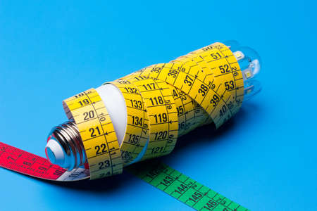 Tailor's and dressmaker's tape measure, flexible, yellow, for measuring parts of the human body to...