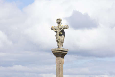 Stone sculptures representing religious figures of Christianity.の写真素材