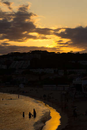 Twilight, sunset in summer on the Catalan coastの写真素材