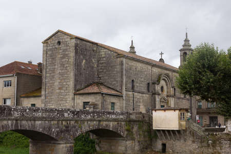 Views of the town of Padron, Pontevedra, Galicia, Spain. Pilgrims pass, Portuguese way