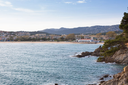 Image of the Costa Brava, Mediterranean Sea north of Catalonia, Spain.