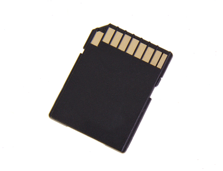 SD memory card isolated on white background
