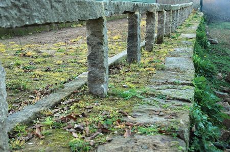 Stone fenceの写真素材