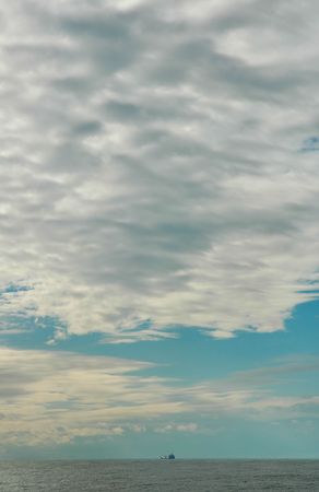 Clouds over the oceanの写真素材