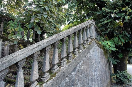 Stairs on an abandoned garden