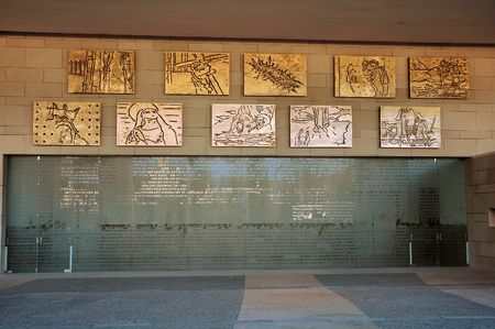 Decorated wall of the new basilica at the sanctuary of Fatimaの写真素材