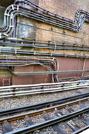 Wiring and railsの写真素材