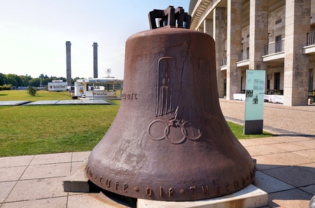 Famous bell of the Berlin stadiumのeditorial素材