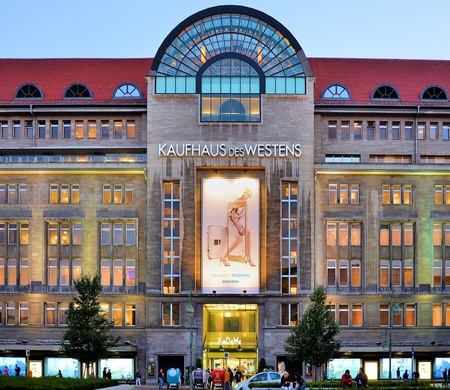 Main facade of a famous shopping center in Berlinのeditorial素材