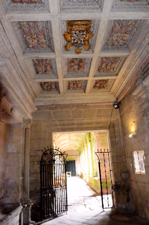 Passage in an historic Portuguese monasteryのeditorial素材
