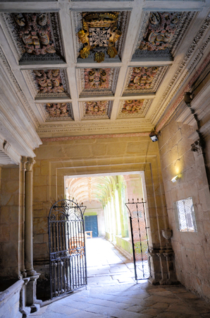 Passage in an historic Portuguese monasteryのeditorial素材