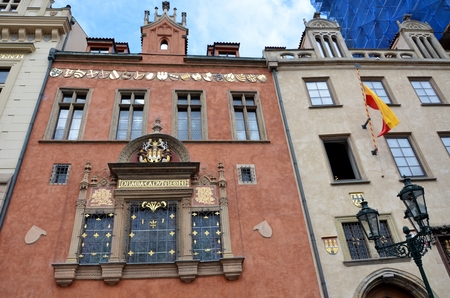 Historic buildings in the city of Pragueの写真素材