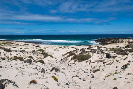 View of Caleton Blanco beach on Lanzarote island, Canary Islands, Spain