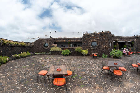 Lanzarote / Spain - May 22, 2016: Restaurant of Jameos del Aguaのeditorial素材