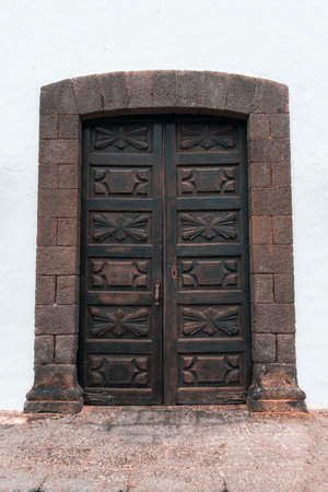 Image of old door in Teguise, Lanzarote, Canary Islands, Spain