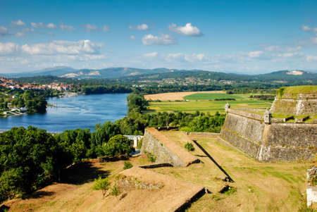 view from the frontier fortress of Valençaの写真素材