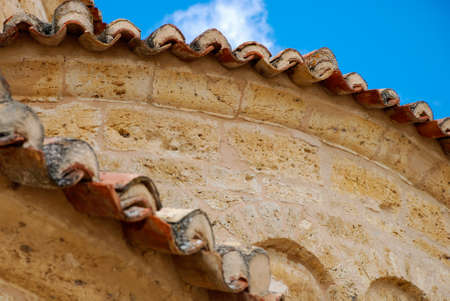 Arquitectural detail of the shrine of La AnunciaciÃ³n  UrueÃ±a, Spainの写真素材