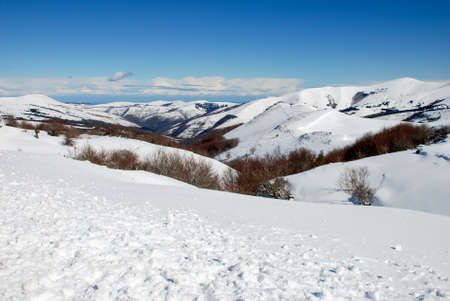 snowy landscape from Palombera, Cantabria  Spainの写真素材