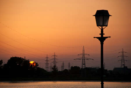 sunset in a place off the coast of Huelva. Spainの写真素材