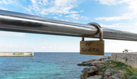 padlock sign of loveの写真素材