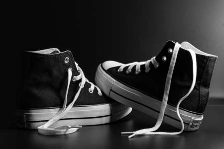 black converse style sneakers