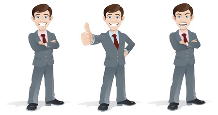Business Man in Posesのイラスト素材