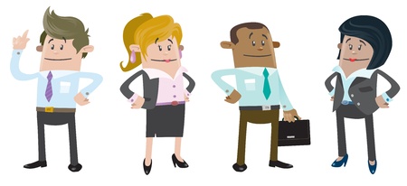 Business Buddies ready for workのイラスト素材