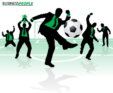 Business People in Soccer Successのイラスト素材